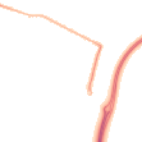 Night-time road noise heatmap for WD24 4HU