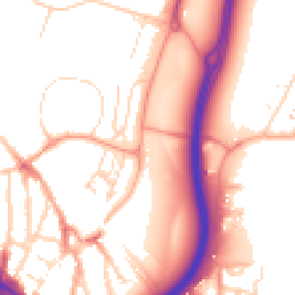 Daytime road noise heatmap for WD24 4LH