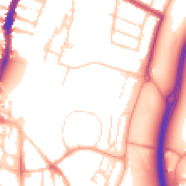 Daytime road noise heatmap for WD24 4PL