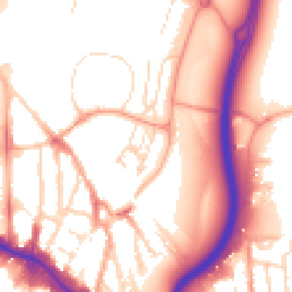Daytime road noise heatmap for WD24 4UW