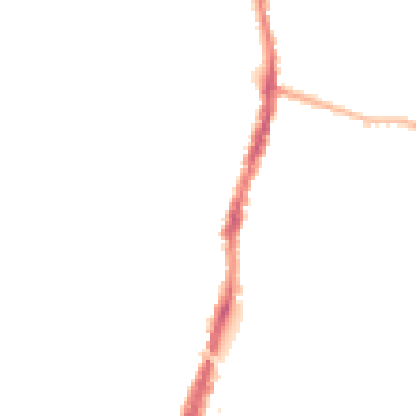 Night-time road noise heatmap for WD24 5AX