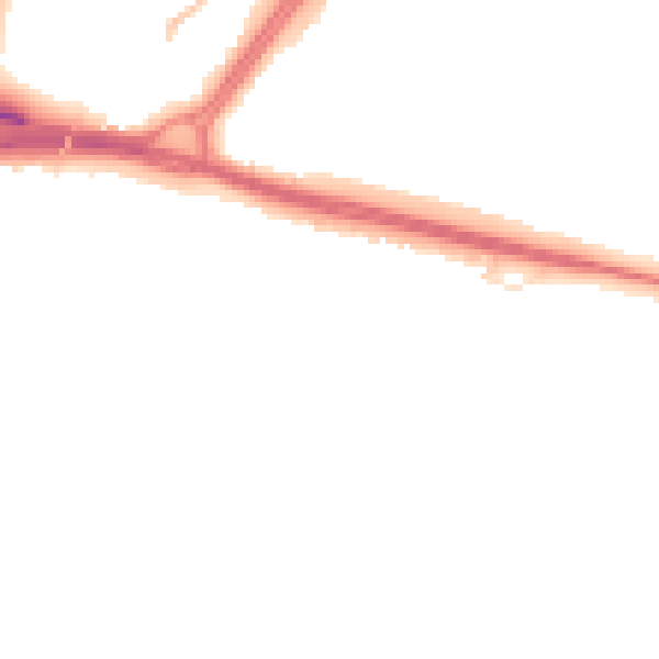 Night-time road noise heatmap for WD24 5FF