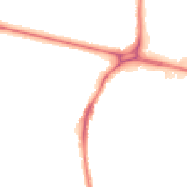 Night-time road noise heatmap for WD24 6AD