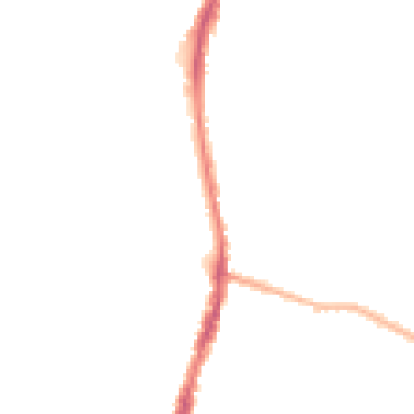 Night-time road noise heatmap for WD24 6DQ