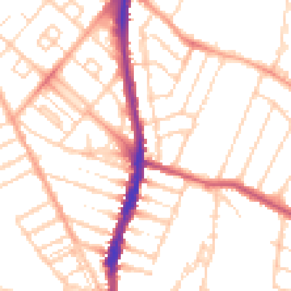 Daytime road noise heatmap for WD24 6PE