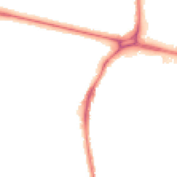 Night-time road noise heatmap for WD24 6PY