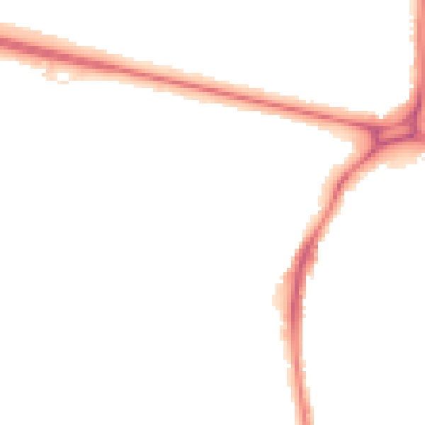 Night-time road noise heatmap for WD24 6RN