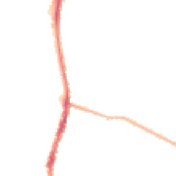 Night-time road noise heatmap for WD24 7BA