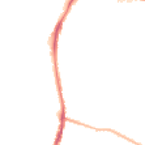 Night-time road noise heatmap for WD24 7BT