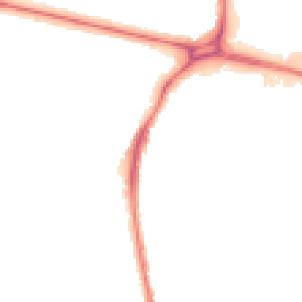 Night-time road noise heatmap for WD24 7QT