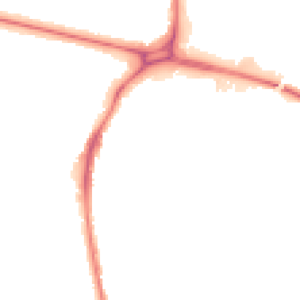 Night-time road noise heatmap for WD24 7RD