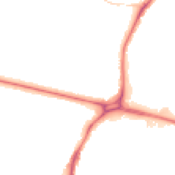 Night-time road noise heatmap for WD25 0AD
