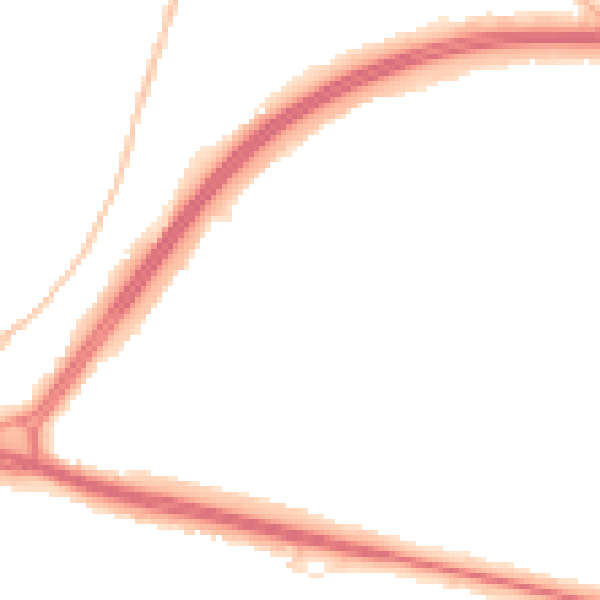 Night-time road noise heatmap for WD25 0AT
