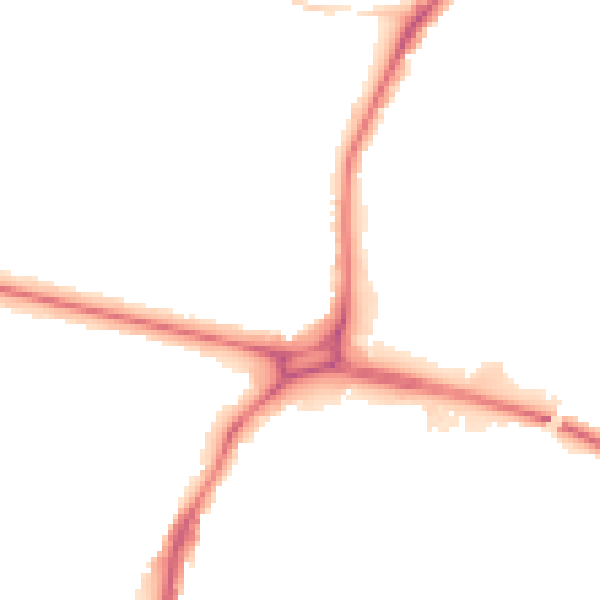 Night-time road noise heatmap for WD25 0BB