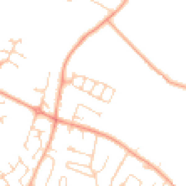 Daytime road noise heatmap for WD25 0BF