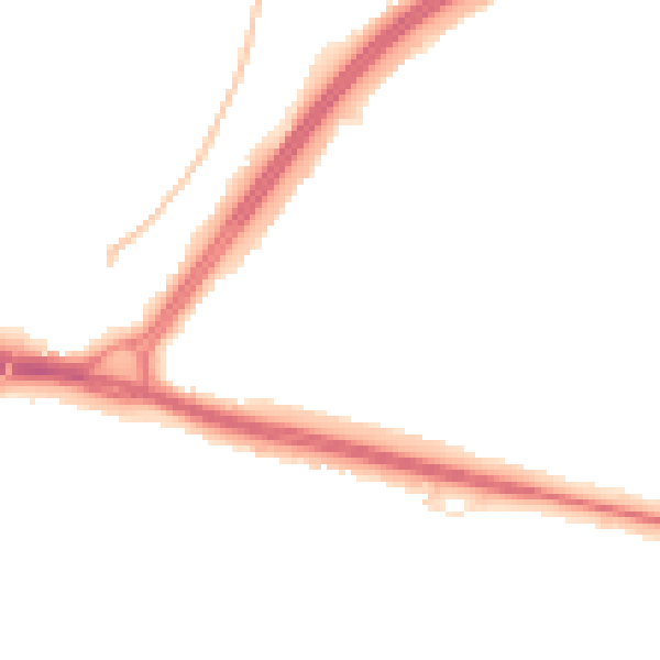 Night-time road noise heatmap for WD25 0BZ