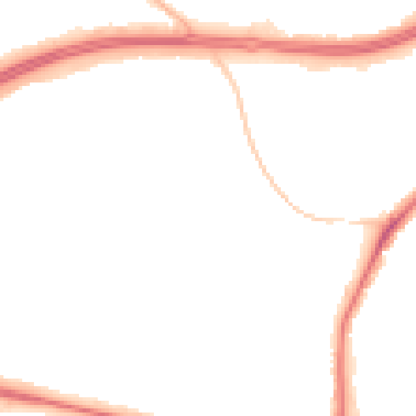 Night-time road noise heatmap for WD25 0DE