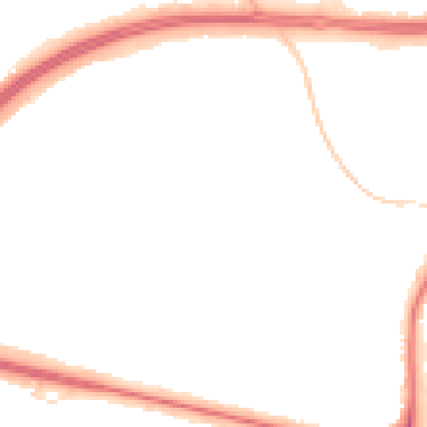 Night-time road noise heatmap for WD25 0DF