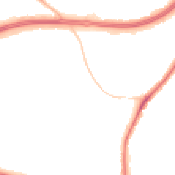 Night-time road noise heatmap for WD25 0DR