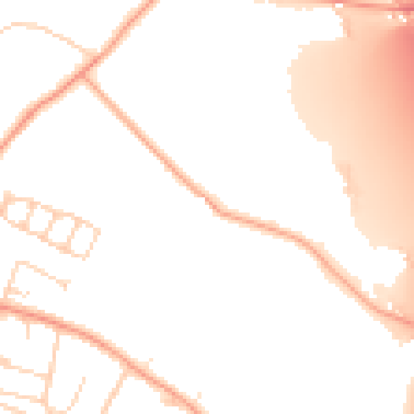 Daytime road noise heatmap for WD25 0JD