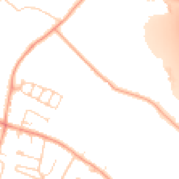 Daytime road noise heatmap for WD25 0JW