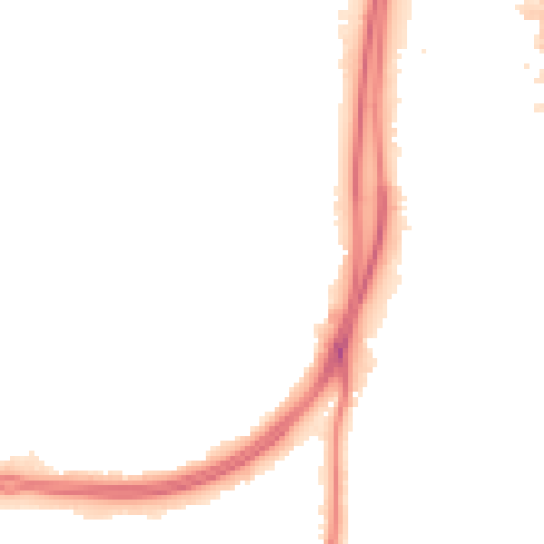 Night-time road noise heatmap for WD25 0LU