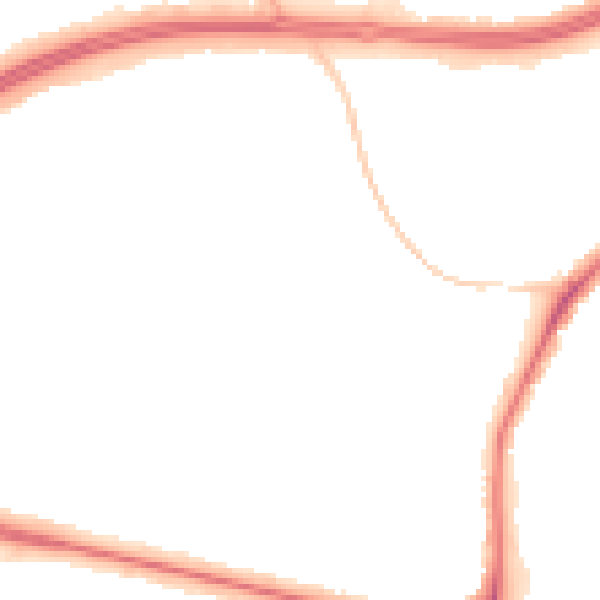 Night-time road noise heatmap for WD25 0RS