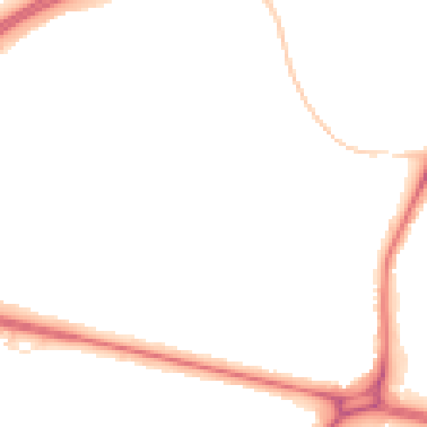 Night-time road noise heatmap for WD25 0RU