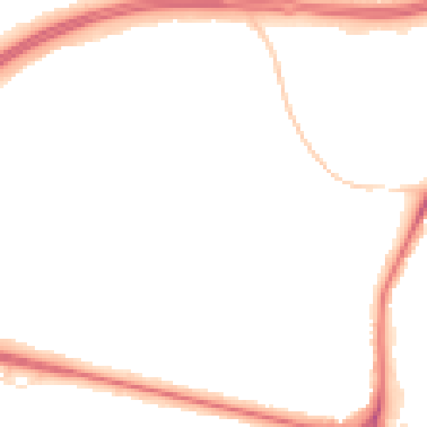 Night-time road noise heatmap for WD25 0RW