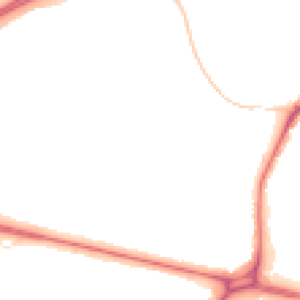 Night-time road noise heatmap for WD25 0RY