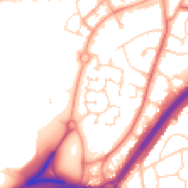 Daytime road noise heatmap for WD25 7GE