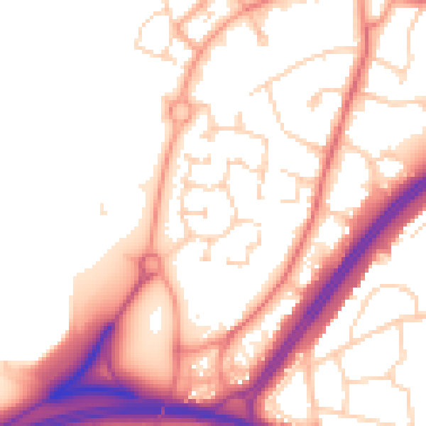 Daytime road noise heatmap for WD25 7GF