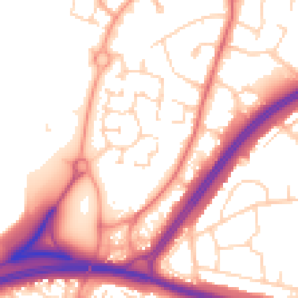 Daytime road noise heatmap for WD25 7GH