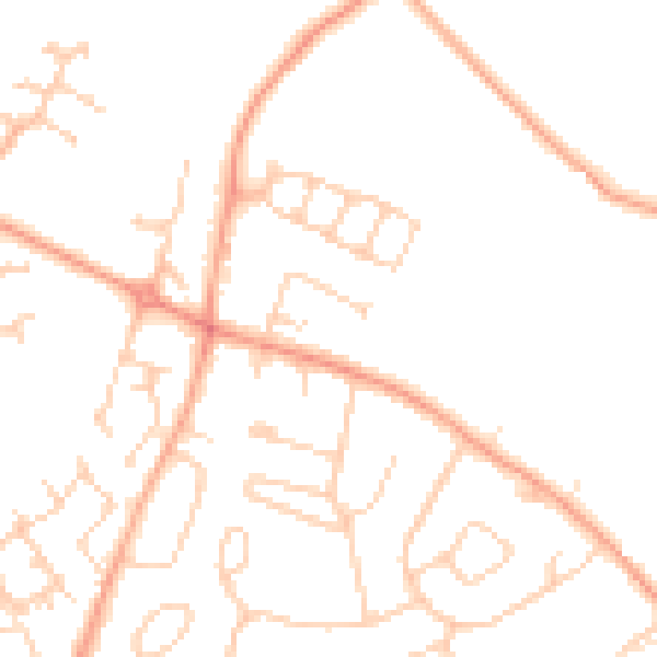 Daytime road noise heatmap for WD25 7JD