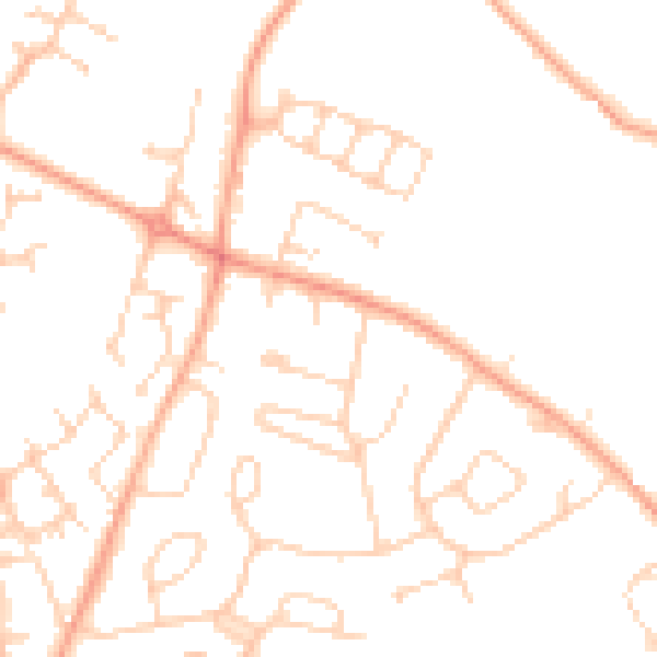 Daytime road noise heatmap for WD25 7JH