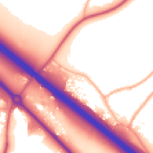 Daytime road noise heatmap for WD25 8AJ