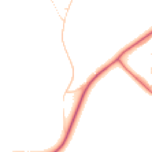 Daytime road noise heatmap for WD25 8BP