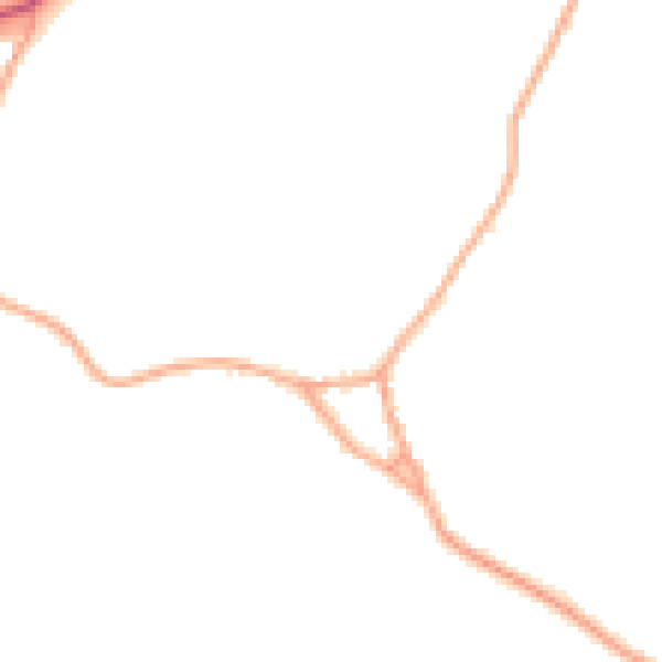 Daytime road noise heatmap for WD25 8ED