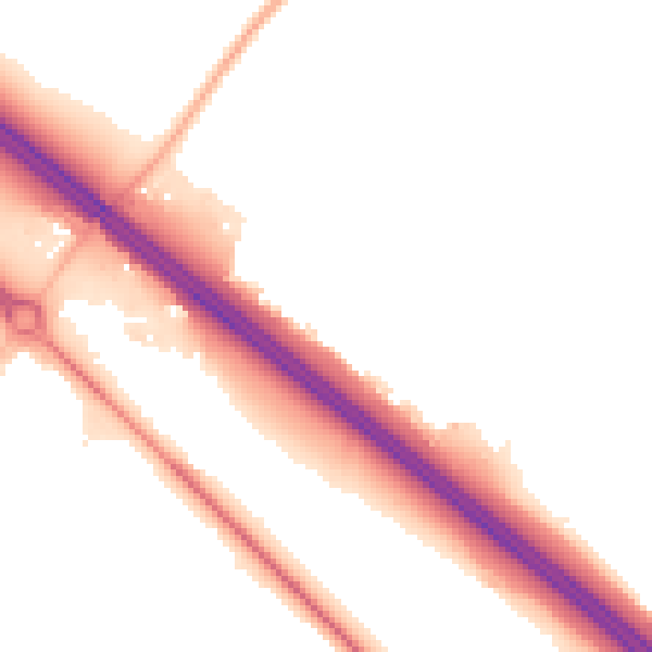 Night-time road noise heatmap for WD25 8EU