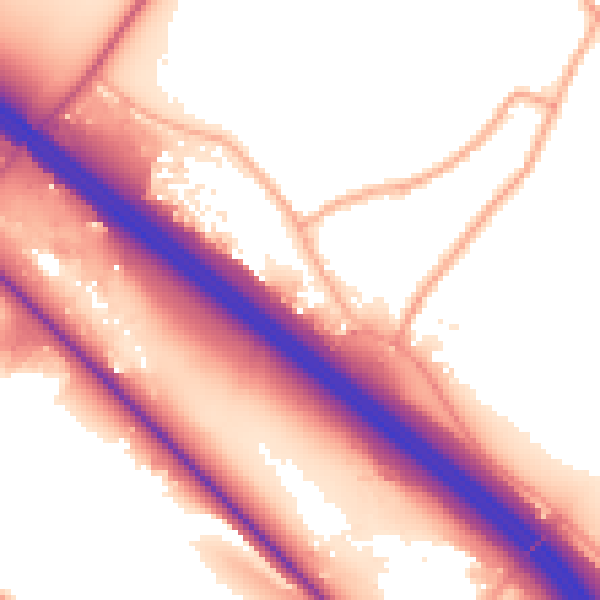 Daytime road noise heatmap for WD25 8EX