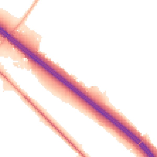 Night-time road noise heatmap for WD25 8EX