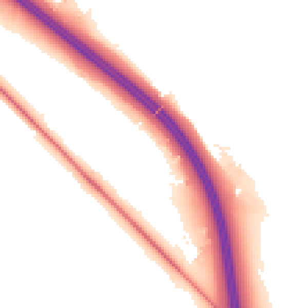 Night-time road noise heatmap for WD25 8HF