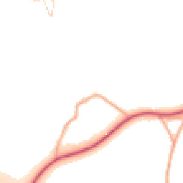 Daytime road noise heatmap for WD25 8NA