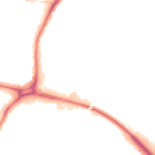 Night-time road noise heatmap for WD25 9BF