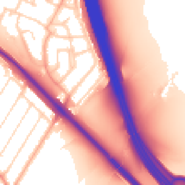 Daytime road noise heatmap for WD25 9DG