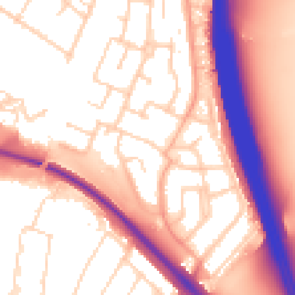 Daytime road noise heatmap for WD25 9DX
