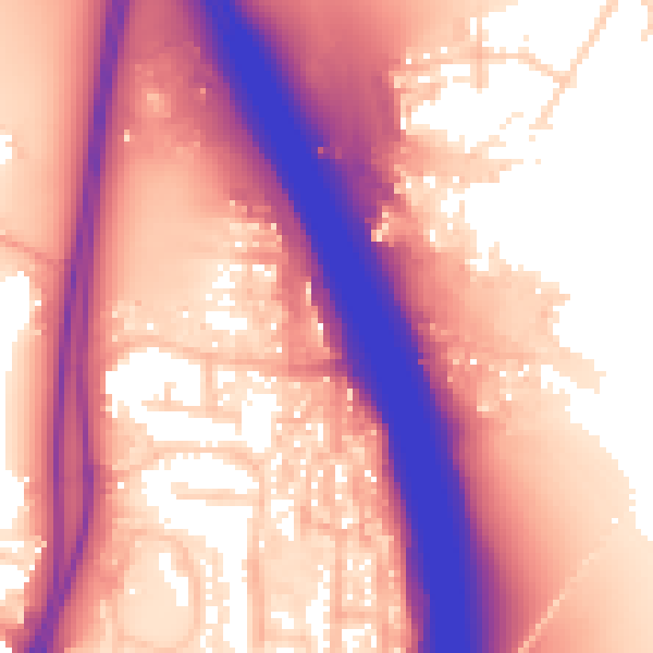 Daytime road noise heatmap for WD25 9NB