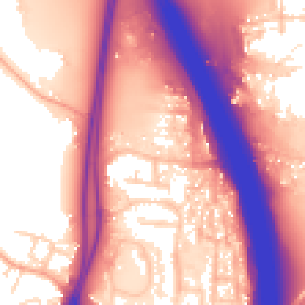 Daytime road noise heatmap for WD25 9NE