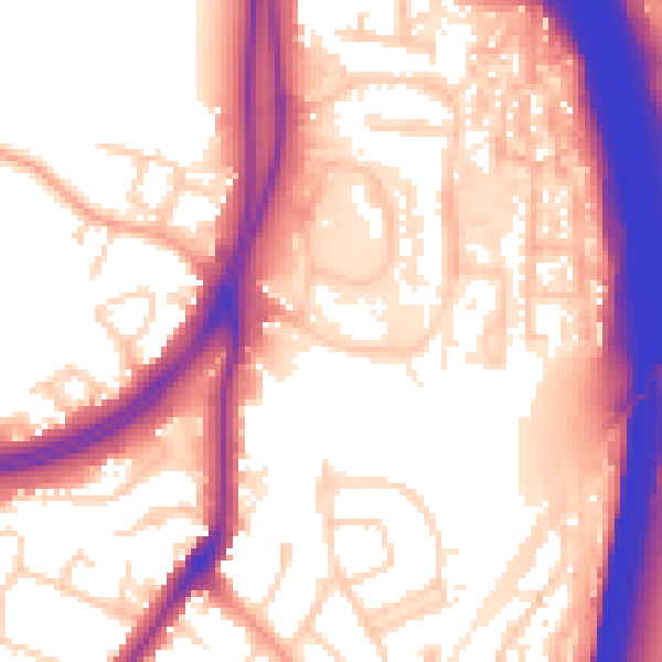 Daytime road noise heatmap for WD25 9NR