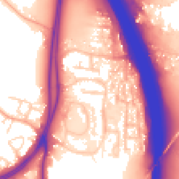 Daytime road noise heatmap for WD25 9PB